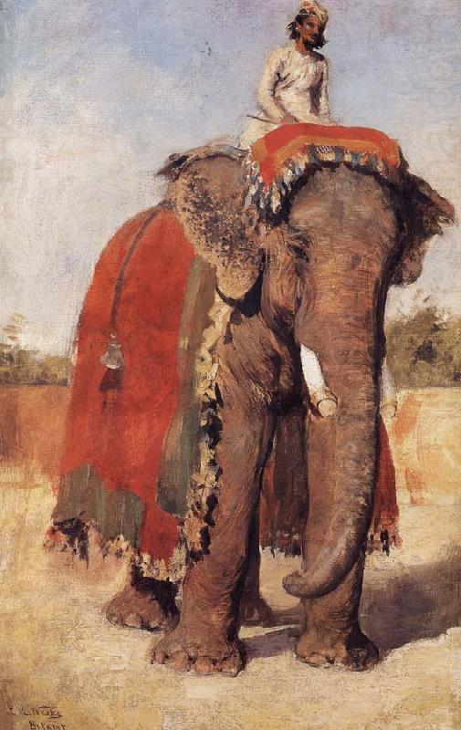 Edwin Lord Weeks A State Elephant at Bikaner Rajasthan china oil painting image